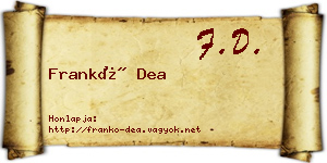 Frankó Dea névjegykártya
